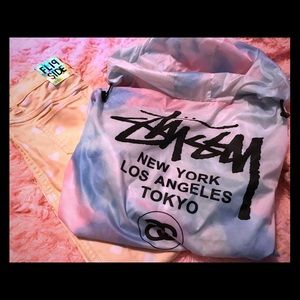 Jeans and Stüssy Windbreaker
